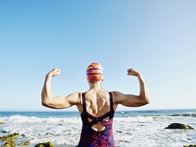 Frau am Strand